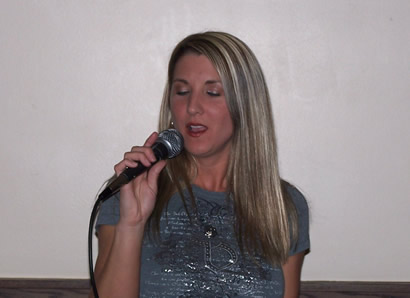 Kim sings Crazy For You by Madonna